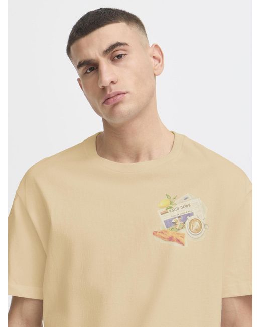 Solid Rundhalsshirt Sdpavan in White für Herren