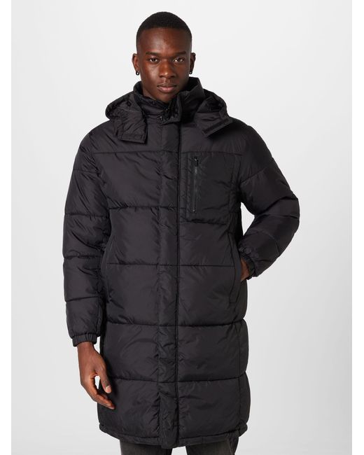 Solid Wintermantel 'callen' in Black für Herren