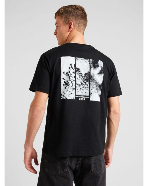 Boss T-shirt 'coral' in Black für Herren