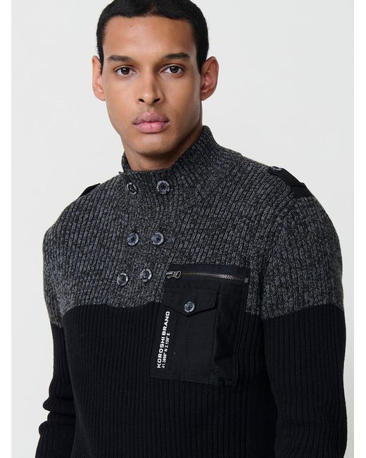 Koröshi Strickpullover in Blue für Herren