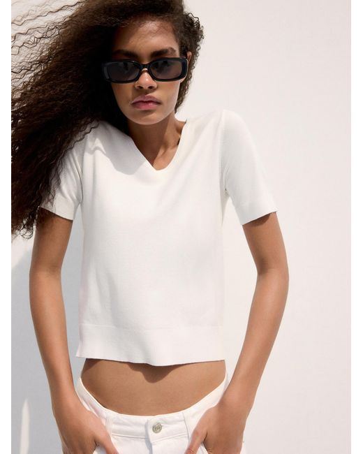 Mango White Pullover Escudell