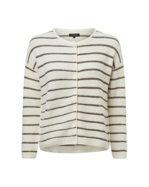 Marie Lund White Strickjacke 'Vipinna'
