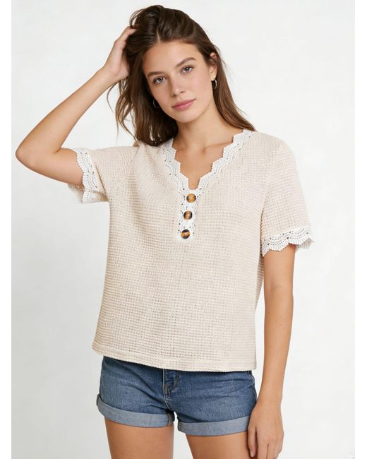 MEETWEE White Bluse Summer Casual Top