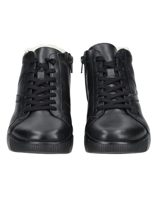 Softinos Black Schnürstiefelette
