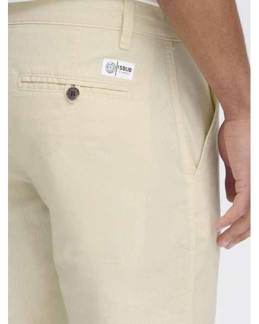 Solid Leinenhose Loran in Natural für Herren
