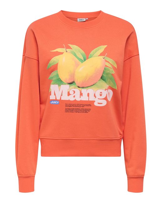 ONLY Orange Sweatshirt 'Onlphilea'
