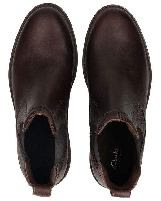 Clarks Leder/Textil Stiefelette in Brown für Herren