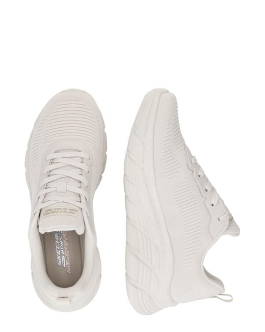 Skechers White Sneaker 'bobs b flex hi'