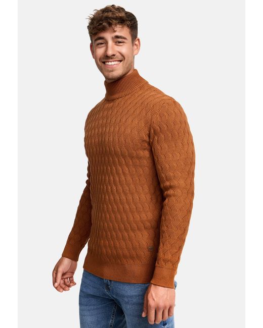 INDICODE Pullover Alpha in Orange für Herren