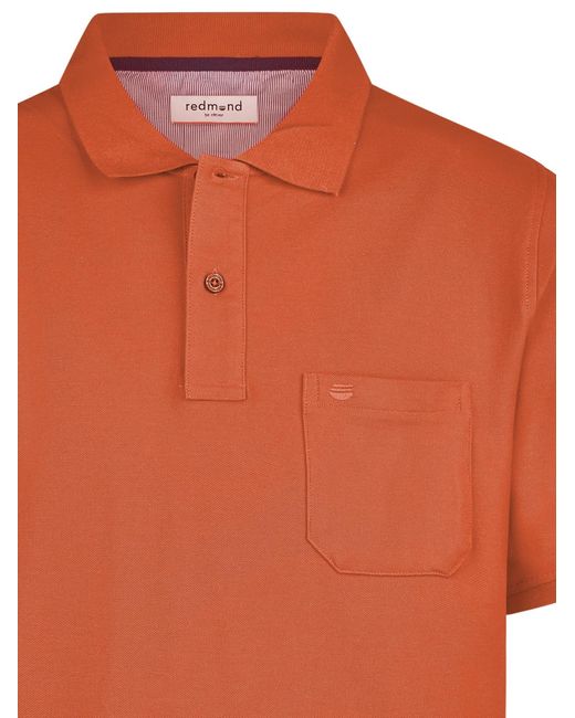Redmond Shirt Basic in Orange für Herren