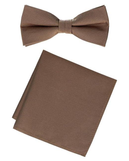 Willen Fliege Set: Uni in Brown für Herren