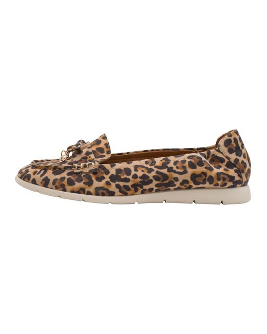 Tamaris Brown Aus Leder kein Absatz 1-24621-46 Slipper TOUCH-IT
