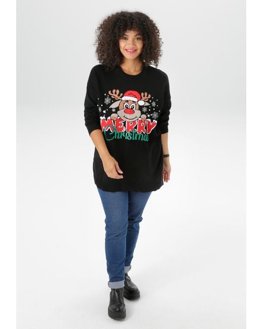 Aniston Black Pullover