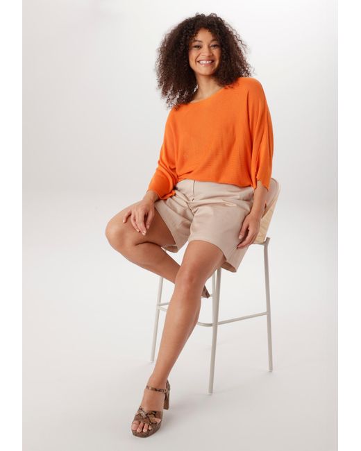 Aniston Orange Pullover