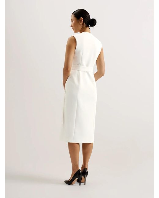 Ted Baker White Kleid 'molenaa'