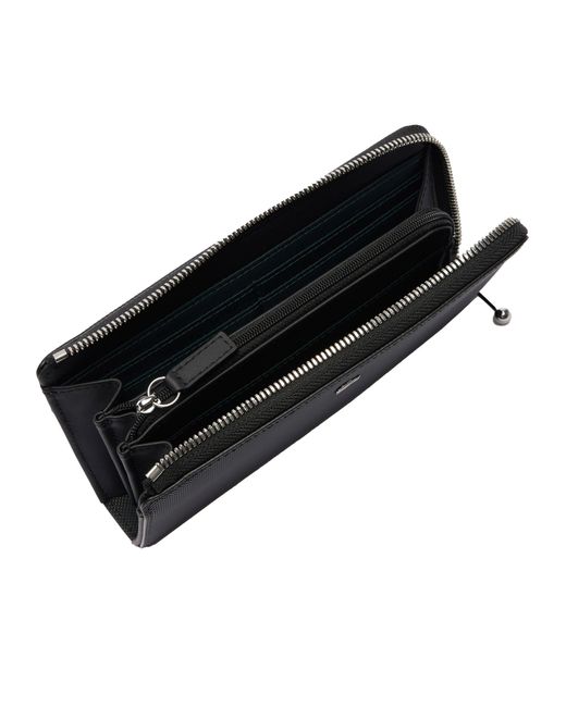 Lacoste Black Ö Geldbörse Lederimitat DAILY City Long Wallet