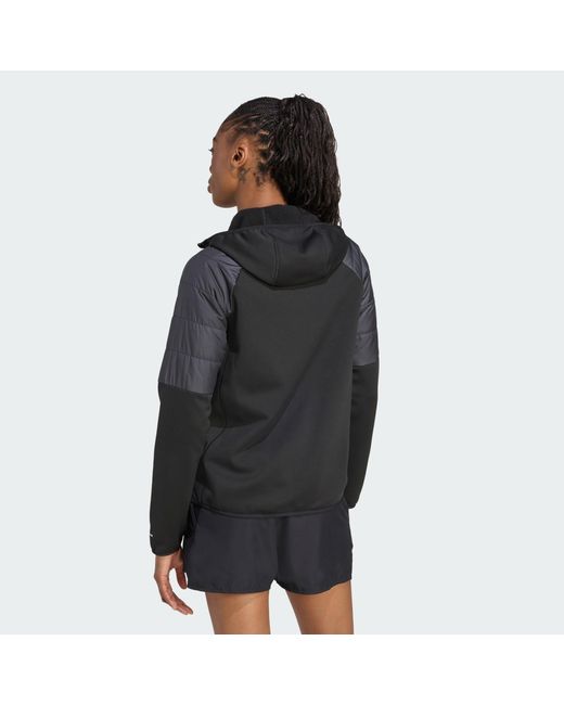 Adidas Originals Black Outdoorjacke Multi Climawarm Insulated Hybrid Hooded