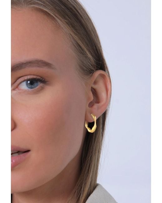 Elli Premium Metallic Ohrringe Creole, Organic