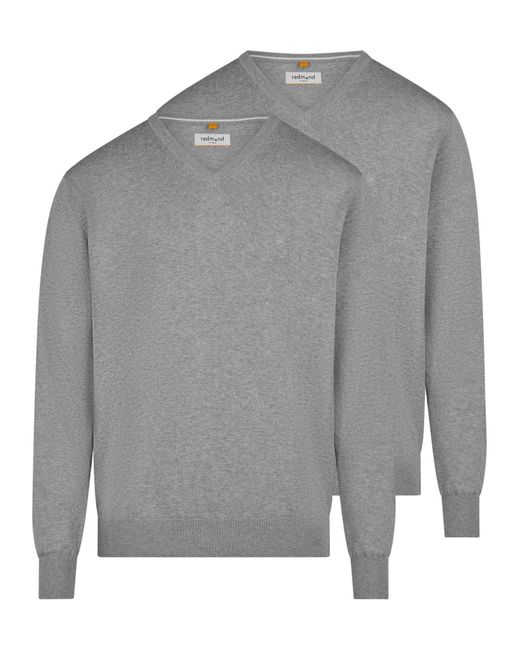 Redmond Pullover Basic in Gray für Herren