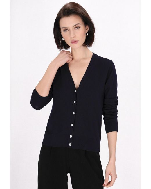 usha BLACK LABEL Blue Strickjacke