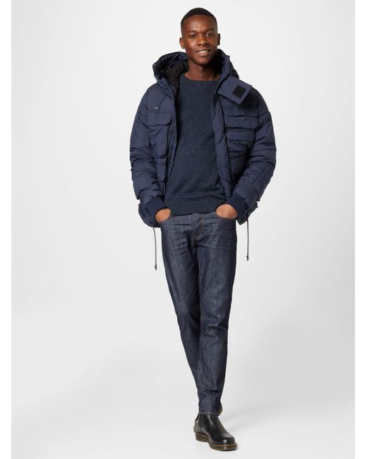 Solid Pullover in Blue für Herren