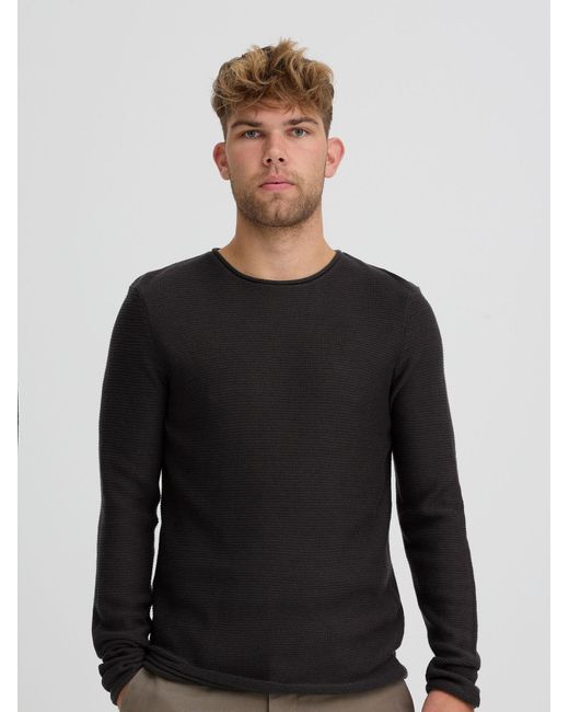 Solid Pullover in Black für Herren