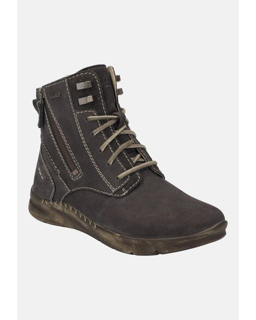 Josef Seibel Black Schnürstiefelette 'Conny'