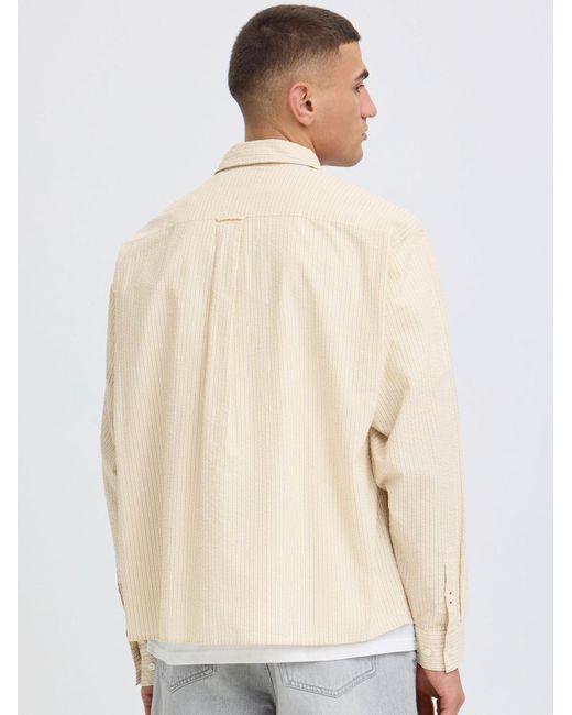 Solid Langarmhemd Sdumstead in Natural für Herren