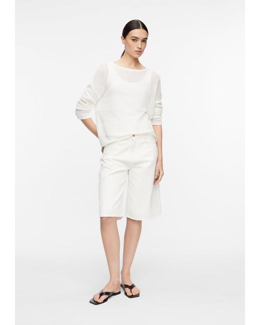 Comma, White Strickpullover