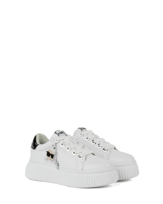 Karl Lagerfeld White Sneaker Ikon Nft Kreeper Sneaker