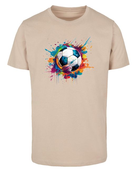 F4NT4STIC T-Shirt Bunte Fußball Grafik in Multicolor für Herren