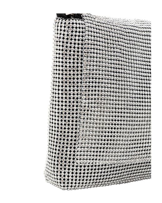 faina Gray Clutch