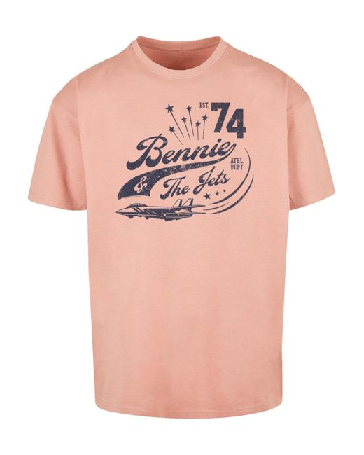 F4NT4STIC T-Shirt Elton John Bennie And The Jets in Pink für Herren