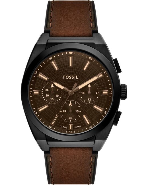 Fossil Analoguhr Everett in Black für Herren