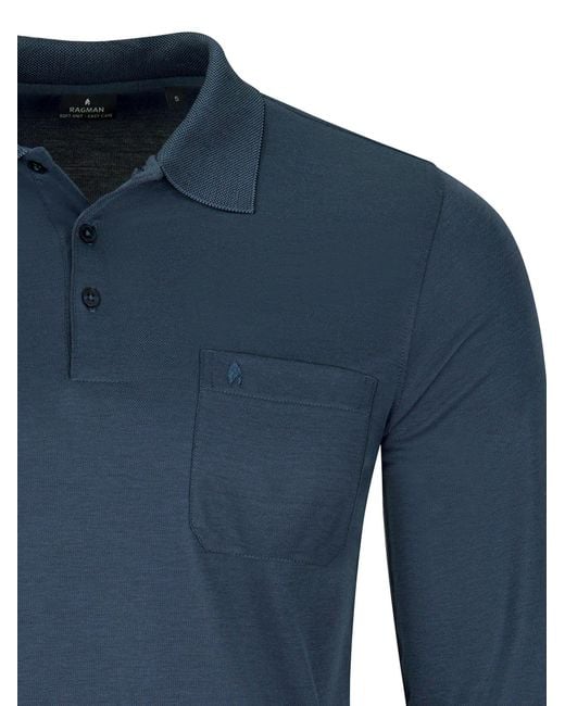 RAGMAN Shirt Basic in Blue für Herren