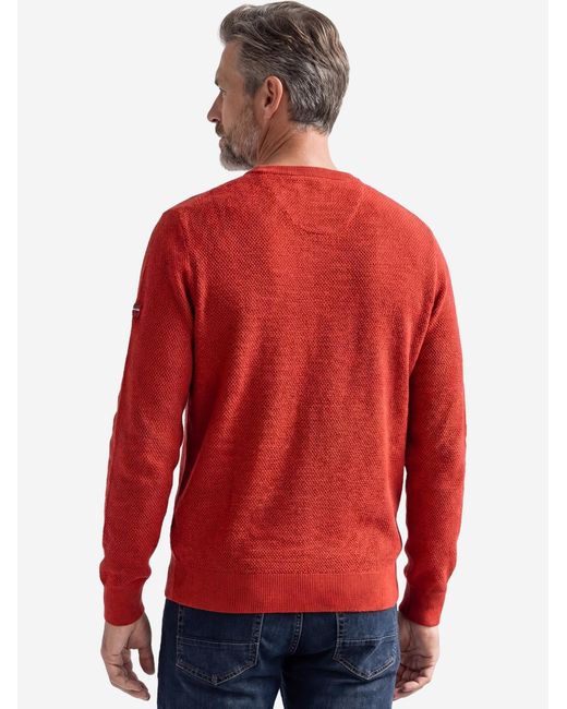 Redmond Pullover Basic in Red für Herren