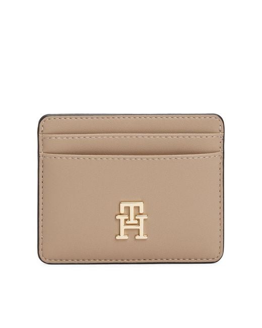 Tommy Hilfiger Natural Kreditkartenetui Mit Th-Monogramm-Emblem