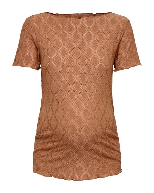 ONLY Brown T-Shirt Olmjunila
