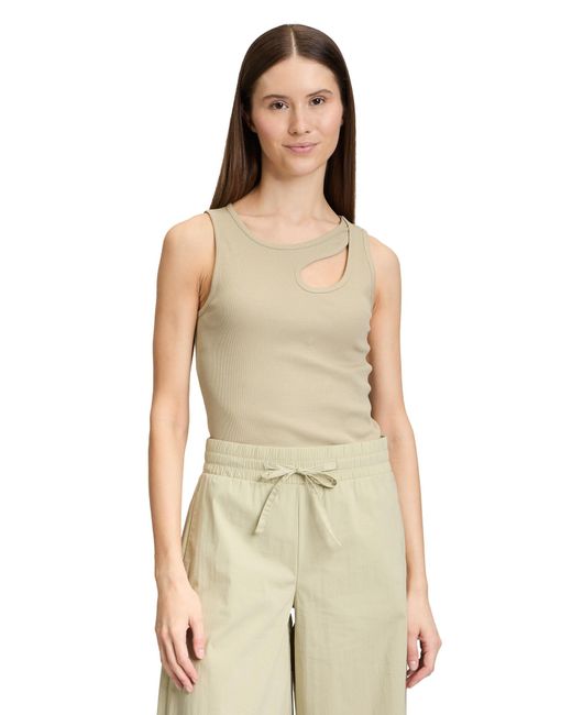 Cartoon Natural Basic-Top Mit Rundhalsausschnitt
