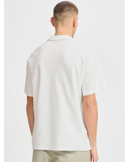 Solid Poloshirt Oswald in White für Herren