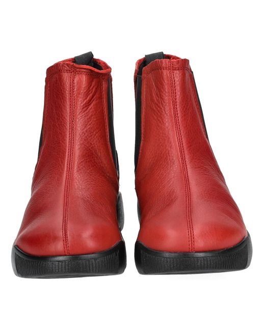 Softinos Red Chelsea Boots