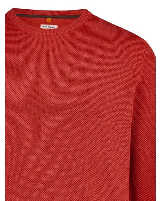 Redmond Pullover Basic in Red für Herren