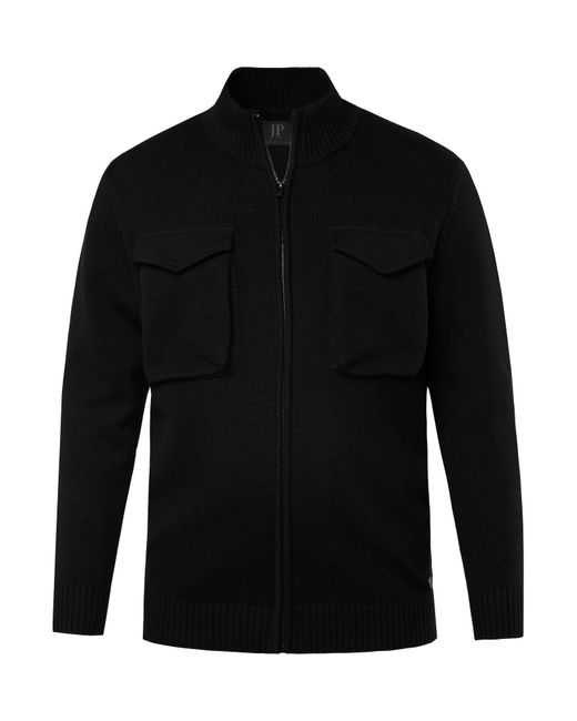 JP1880 Strickjacke in Black für Herren
