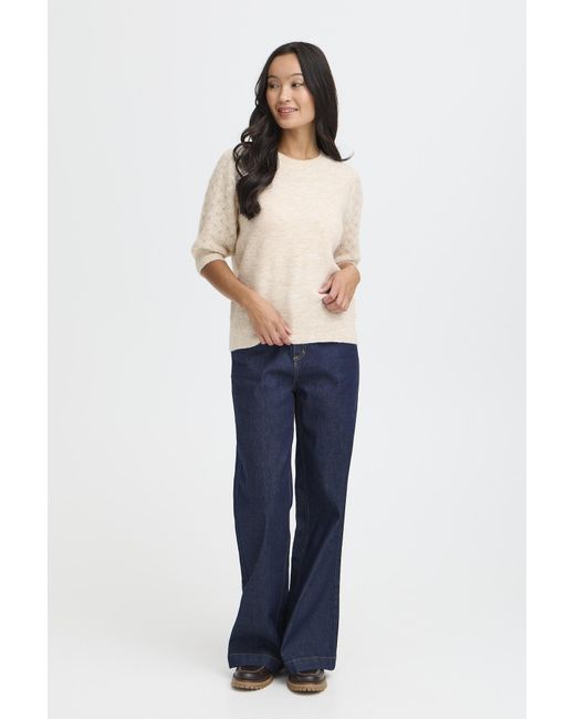 Fransa White Pullover Frkanva