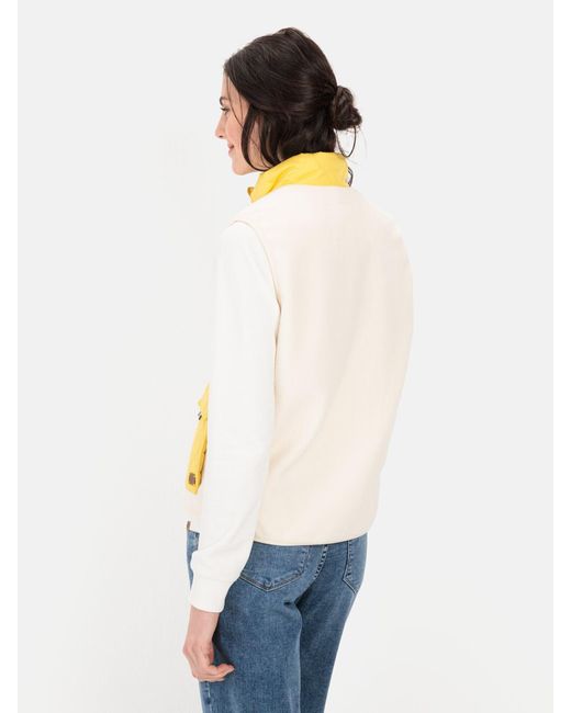 Camel Active Yellow Fleeceweste Mit Stehkragen