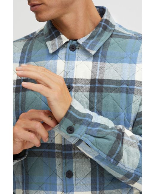 11 Project Langarmhemd 'chad' in Blue für Herren