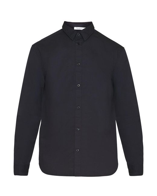 Knowledge Cotton Hemd Alf in Blue für Herren
