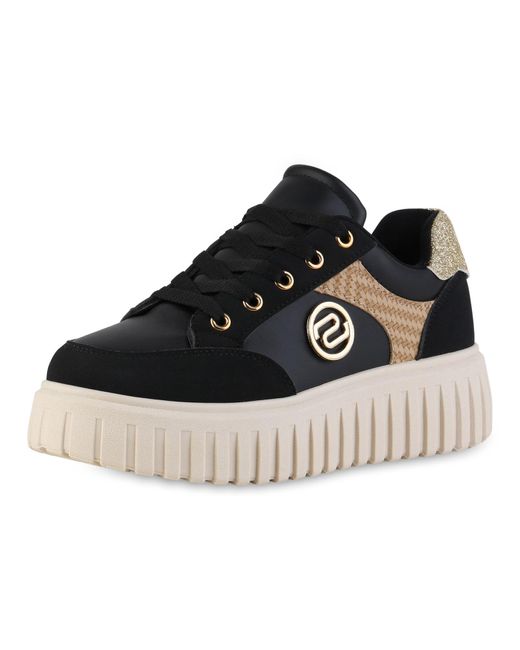 VAN HILL Black Sneaker 'Alexandra'