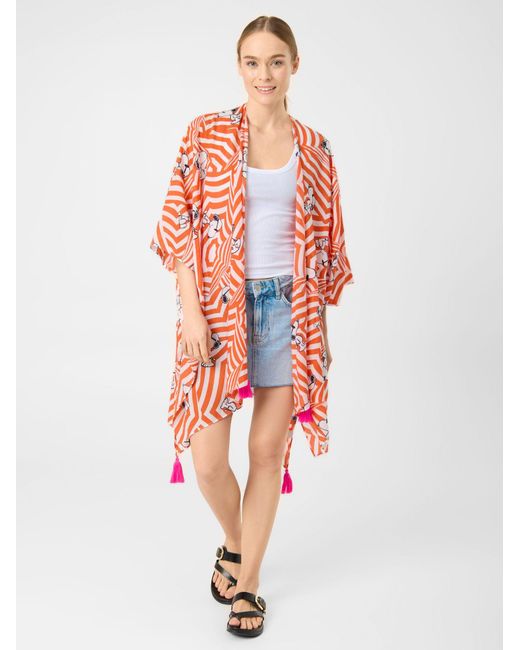 Codello White Poncho Mit Snoopy-Print