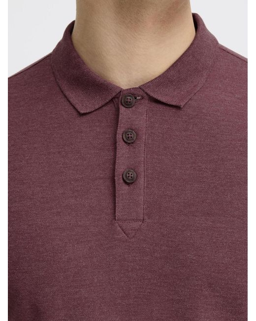 Solid Shirt in Purple für Herren